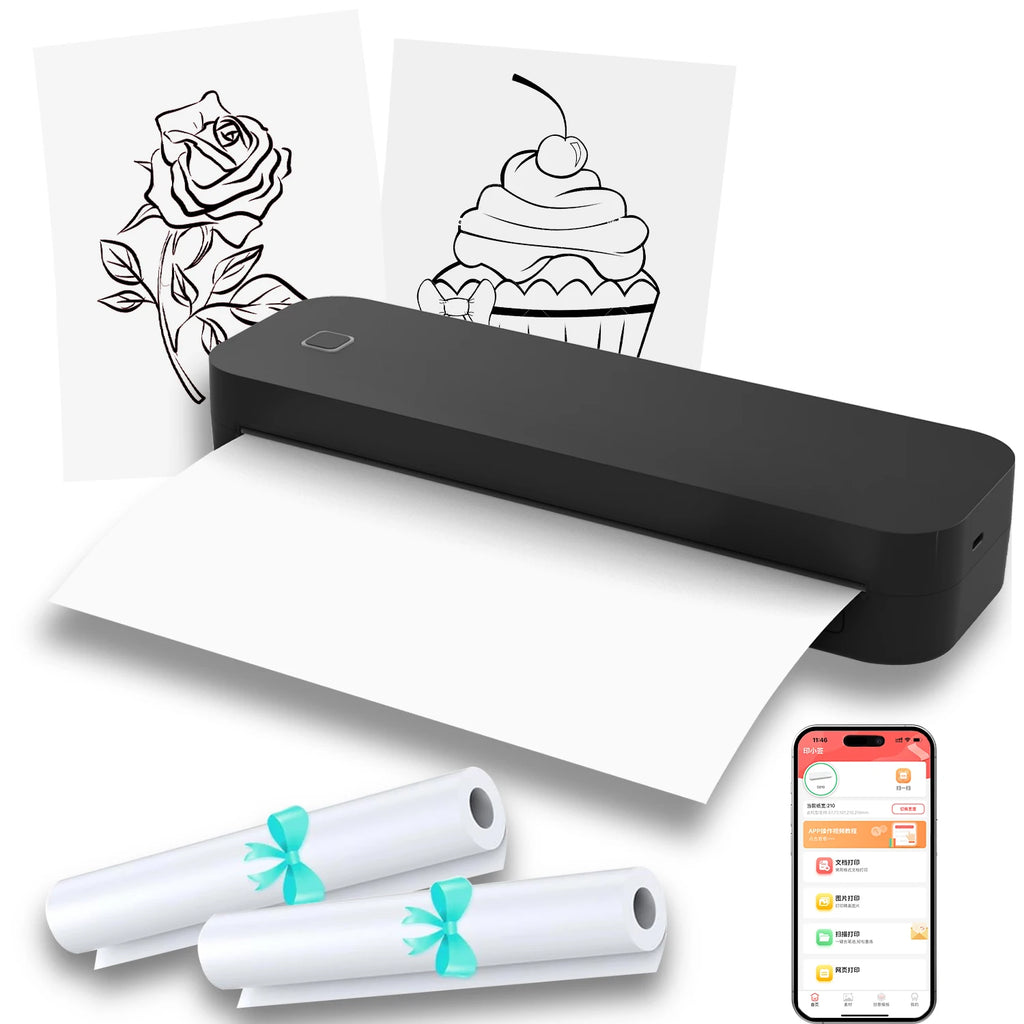 Revolutionary Inkless A4 Bluetooth Thermal Printer – Perfect for Home, Office & School Use!