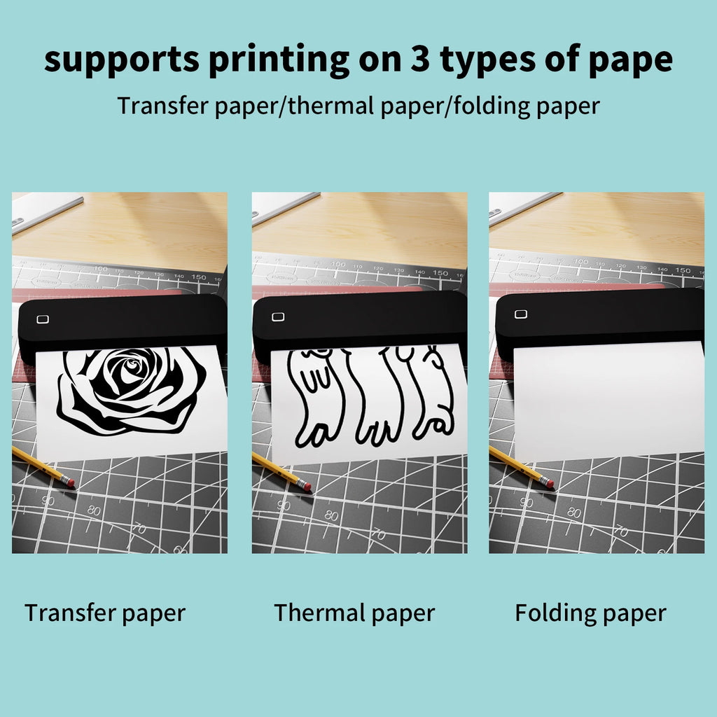 Revolutionary Inkless A4 Bluetooth Thermal Printer – Perfect for Home, Office & School Use!