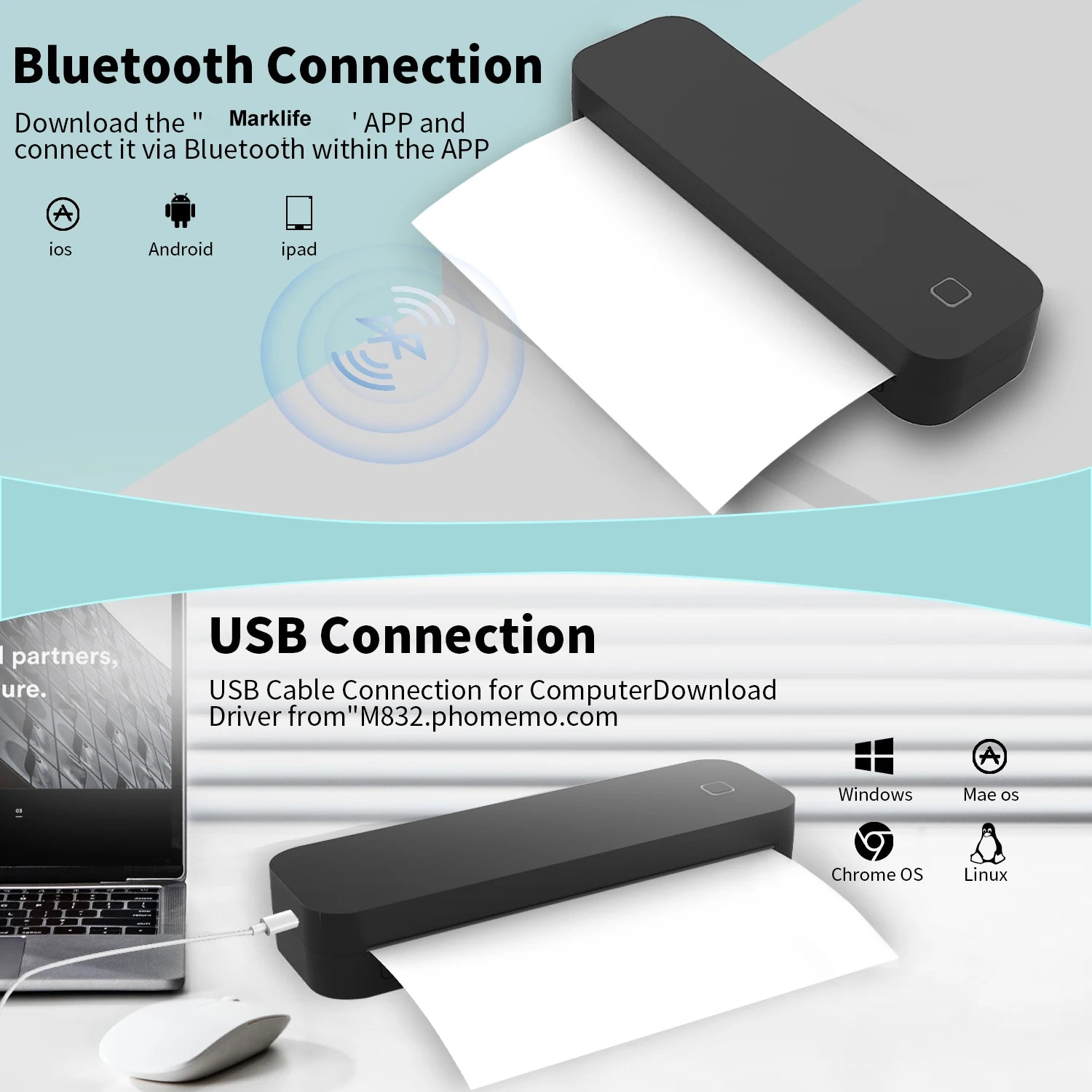 Revolutionary Inkless A4 Bluetooth Thermal Printer – Perfect for Home, Office & School Use!