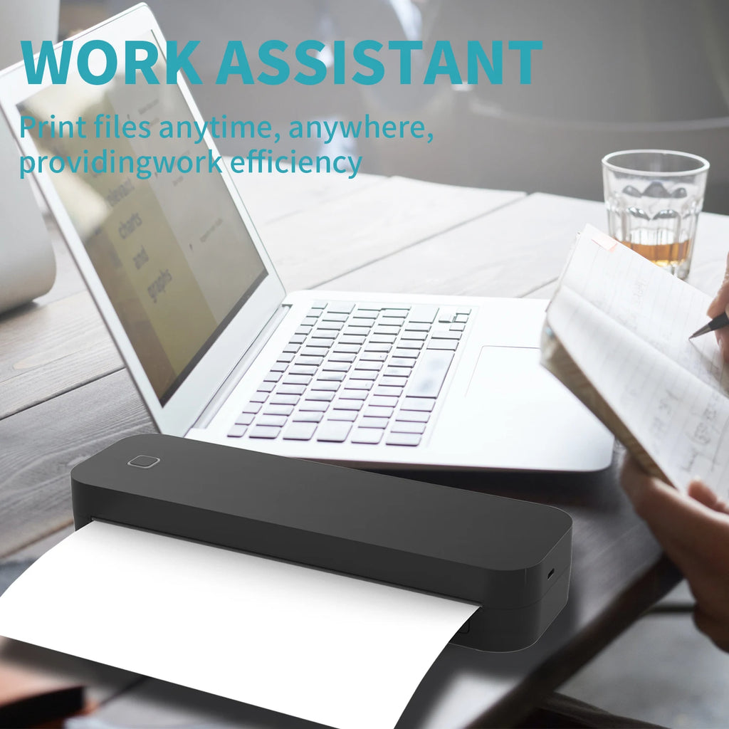 Revolutionary Inkless A4 Bluetooth Thermal Printer – Perfect for Home, Office & School Use!